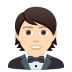 🤵🏻 person in tuxedo: light skin tone display on JoyPixels